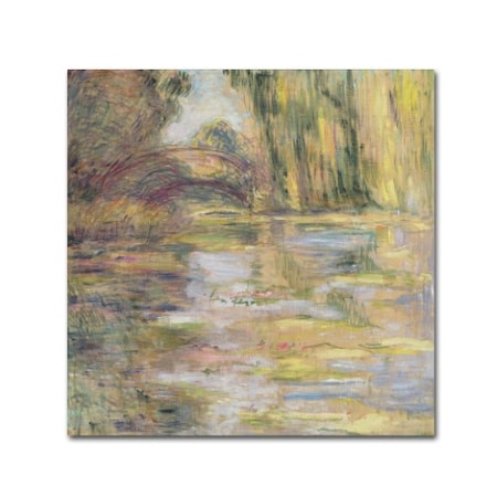 Monet 'Waterlily Pond The Bridge' Canvas Art,35x35